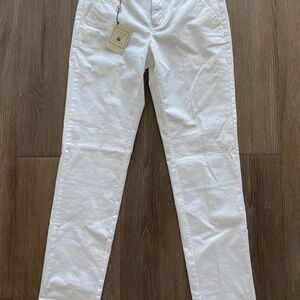 White Straight-Leg Pants Colombo Sz 40